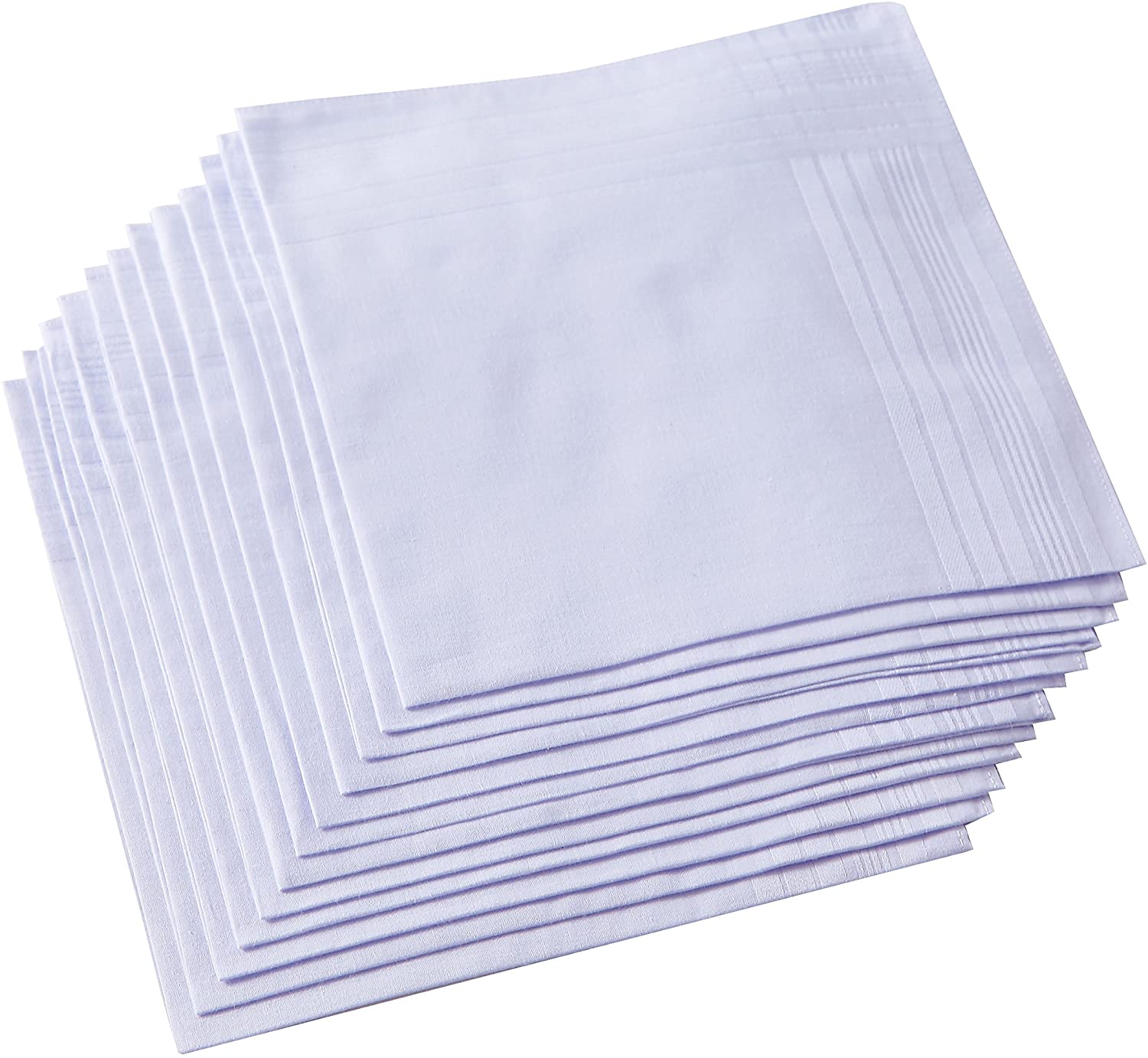 Amazon.com: pañuelo de 100% algodón blanco puro para hombre: kitchen & dining