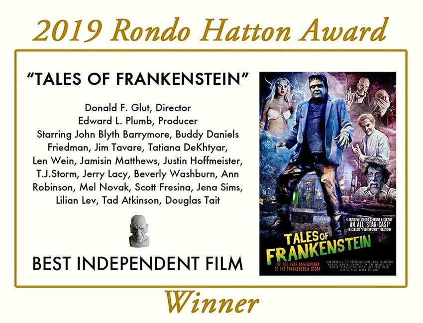 Cuentos de Frankenstein de Don Glut gana el premio Rondo Hatton